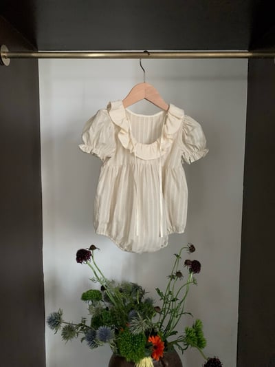 JE31｜(66-120cm) 荷葉領條紋包屁衣/洋裝5