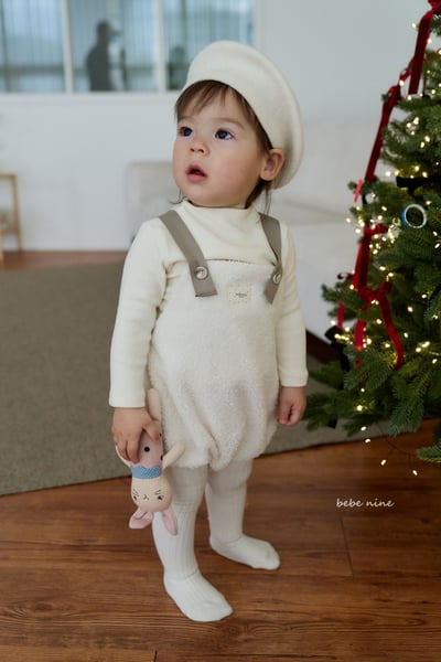 bebe nine03 (65cm-75cm) 2色刷毛吊帶包屁衣8