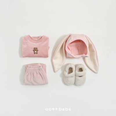 Oottbebe08｜(1y-7y) 絲絨小熊上衣10