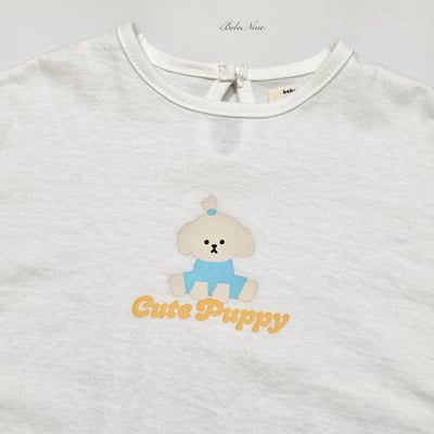 bebe nine08  (6m-24m) 2色小狗印圖包屁衣7