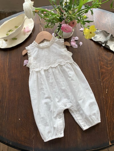 JE56｜(73-100cm) 刺繡花邊連身衣12