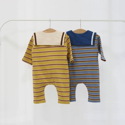 LEMONADE09｜(55cm-85cm) 3色條紋翻領連身衣3