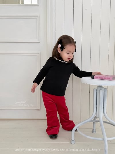 JE 424｜(80-110cm)  絨毛小喇叭長褲12