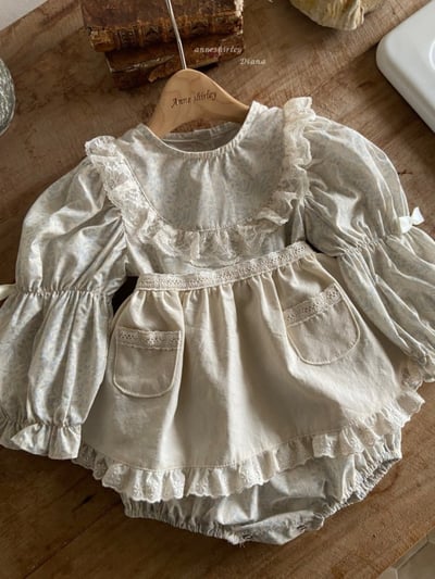 Anne Shirley07｜(3m-22m) 1色蕾絲碎花公主包屁衣15