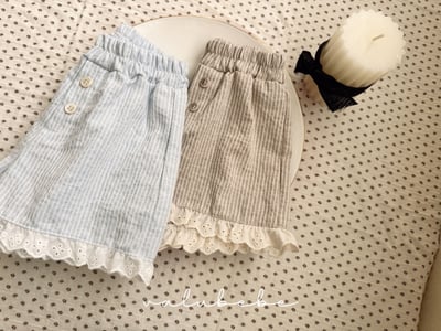 Valubebe70｜(65-90) 蕾絲細條紋短褲16