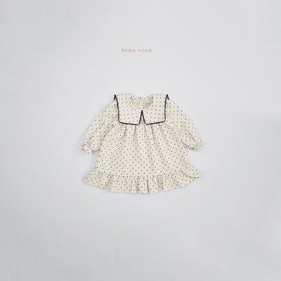 bebe nine17 (65-90) 2色翻領荷葉滾邊洋裝14