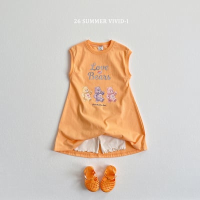 vivid32｜(78cm-125cm) 4款彩色熊無袖連身裙11