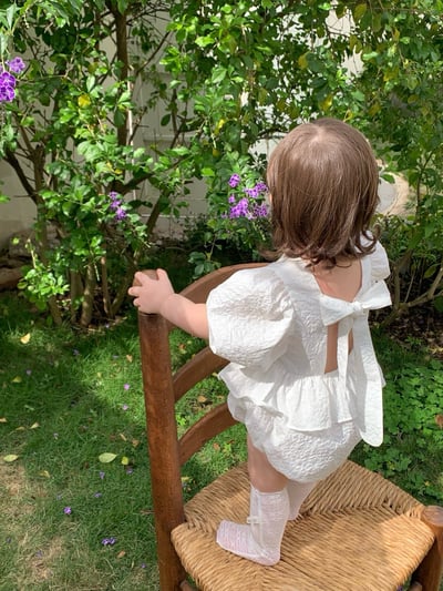 JE26｜(66-120cm) 泡泡袖綁帶包屁衣/洋裝12