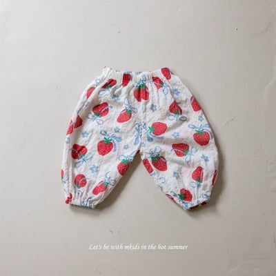 M-KIDS28｜(65-115cm) 印花縮口棉褲6