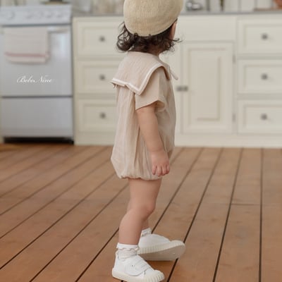 bebe nine38  (6m-24m) 2色氣質翻領包屁衣12