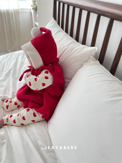 JEAYA02｜(3m-12m) 4色聖誕系列包屁衣含帽子4