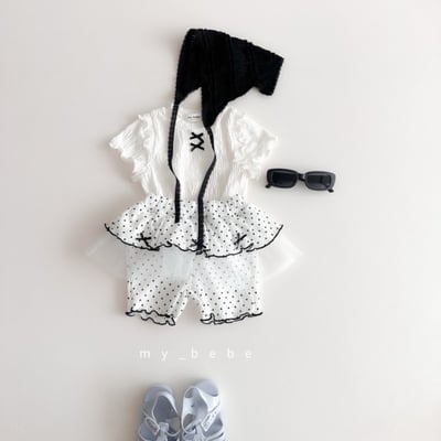 my_bebe20｜(80-120cm) 抓皺無袖緞帶套裝20