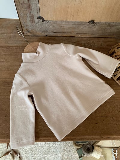 JE594｜(66cm-90cm) 可爱圓點娃娃領包屁衣/高領上衣5