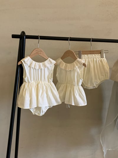 JE50｜(66-100cm) 無印花邊包屁衣/套裝20