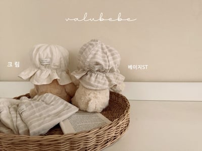 Valubebe20｜(65-90) 棉麻花苞帽13