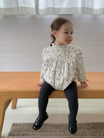 JE604｜(66cm-100cm) 紫碎花鋪棉包屁衣/傘狀外套3