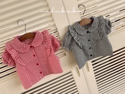 Valubebe 48｜(65-90cm) 班迪格紋襯衫2