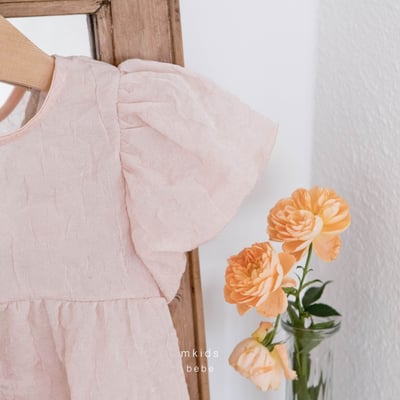 M-KIDS34｜(65-80cm) 玫瑰緞帶包屁衣4