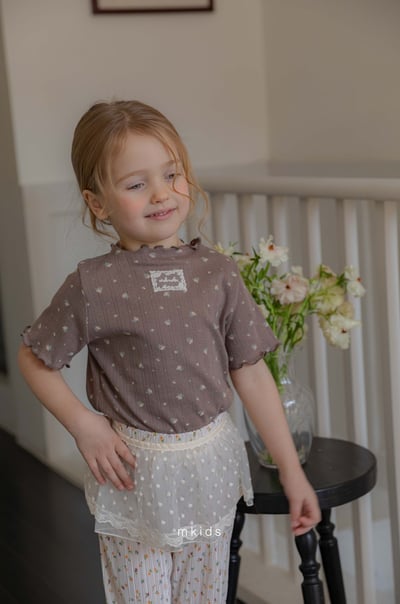 M-KIDS27｜(65-115cm) 捲邊蕾絲標上衣9