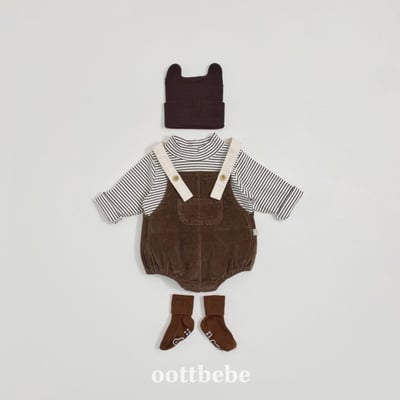 Oottbebe71｜(0m-12m)  冬季燈芯絨吊帶包屁衣5