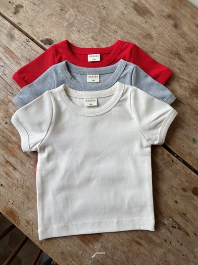 Azalea16｜(70-125cm) 圓領素色上衣1