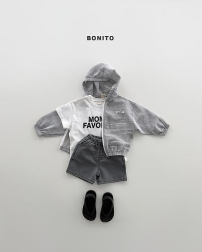 Bonito46｜(75cm-125cm) 3色連帽防風拉鍊外套7