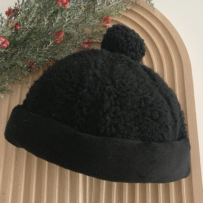 Oottbebe51｜(1y-6y  Free)  羊羔絨毛半圓帽4