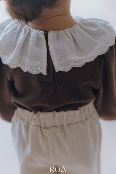 ROA28｜(80cm-120cm) 2色甜美蕾絲翻領上衣12
