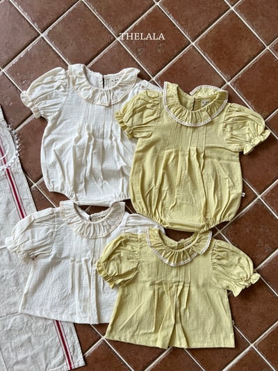 thelala49｜ (70-115) 滾邊荷葉領公主袖上衣10