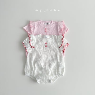 my_bebe13｜(58-72cm) 荷葉層次邊包屁衣11