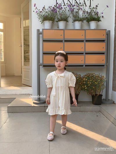 JE13｜(66-120cm) 蝴蝶結緞帶包屁洋裝4