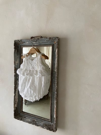 Anne Shirley34｜(3m-22m) 2色碎花壓紋綁帶包屁衣12