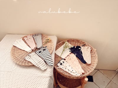 Valubebe21｜(65-90) 捲邊素面/碎花無根襪1