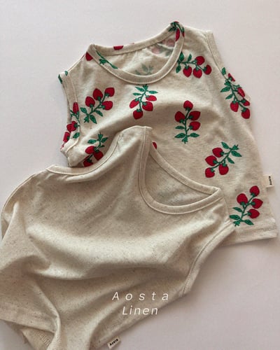 AOSTA21｜(6m-5y) 2款亞麻夏季無袖背心4