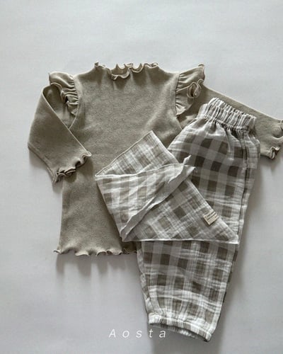 AOSTA28｜(6m-5y) 飛袖捲邊上衣25