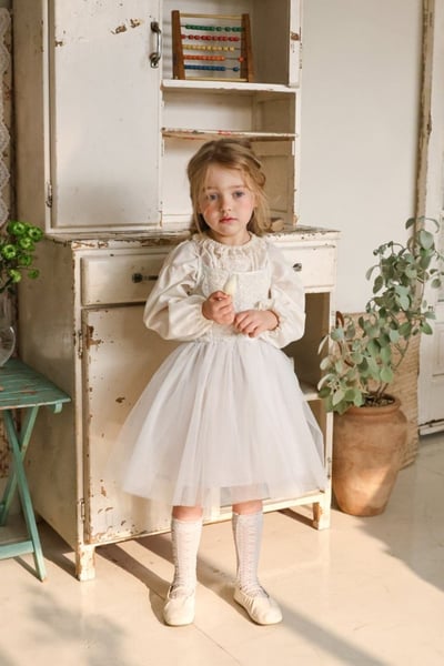 FLO39｜(75-140) 3色法式傘狀荷葉襯衫22