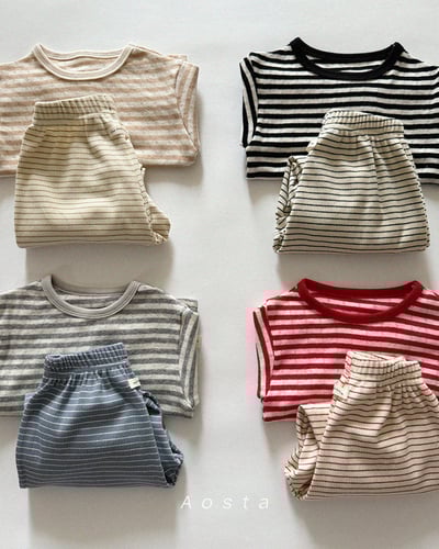 AOSTA22｜(6m-5y) 透氣條紋上衣23