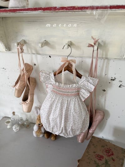 Marron10｜(3m-18m 1y-6y) 日落編織花包屁衣/洋裝13