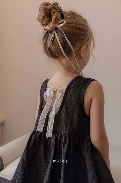 M-KIDS09｜(65-115cm) 珍珠蝴蝶結氣球洋裝12