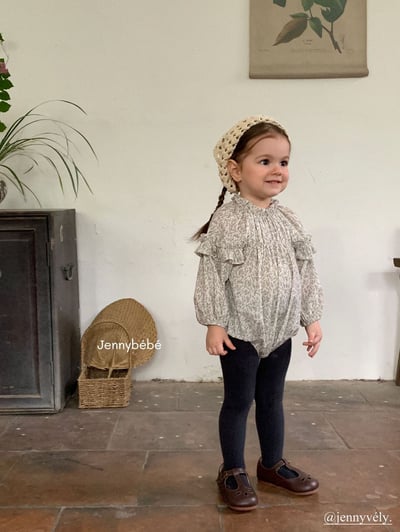 JE553｜(66-90cm) 花邊袖碎花包屁衣3