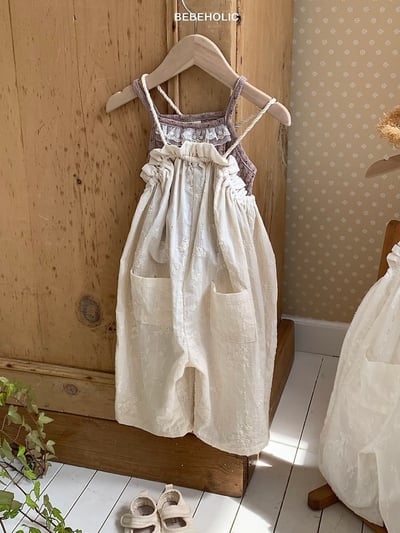 Bebe holic16｜(3m-18m) 氣質細肩吊帶褲10