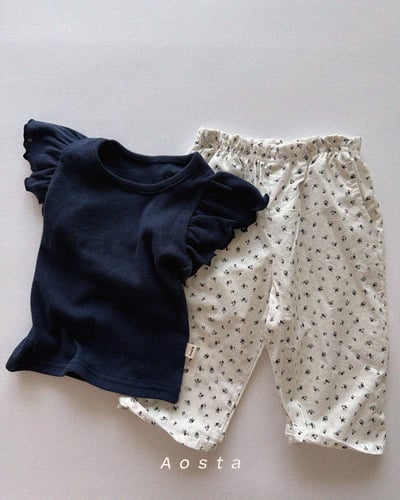 AOSTA06｜(6m-5y) 4色天使褶邊袖上衣7