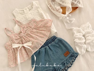 Valubebe 36｜(65-90cm) 荷葉邊牛仔褲6