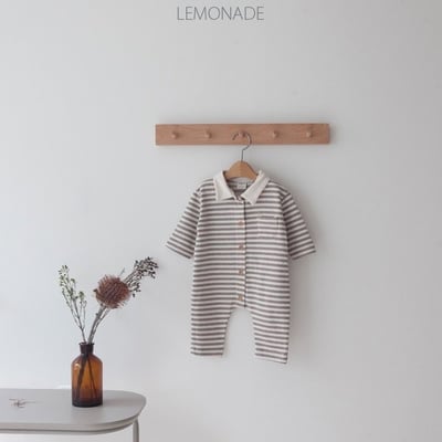 LEMONADE48｜(55cm-85cm) 2色有領條紋連身衣22