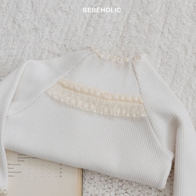 Bebe holic12｜(3m-18m) 蕾絲捲邊上衣16
