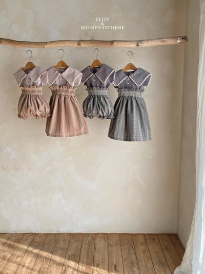 Mon petit10｜(73-118m) 抓皺壓花吊帶裙13