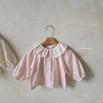 Choucream02｜(6m-18m) 蕾絲領襯衫3