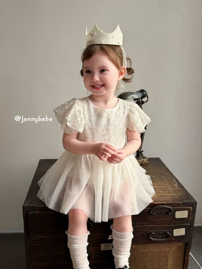 JE728｜(66-90cm) 公主袖薄紗蓬蓬裙包屁衣11