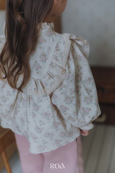 ROA16｜(80cm-120cm) 2色復古碎花長袖上衣6