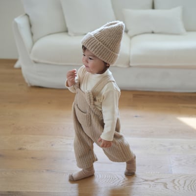 neneru04｜(60cm-85cm) 1色小熊燈芯絨吊帶褲4